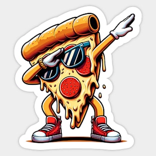 Funny Dabbing Pizza, Dancing Pizza Pose Sticker
